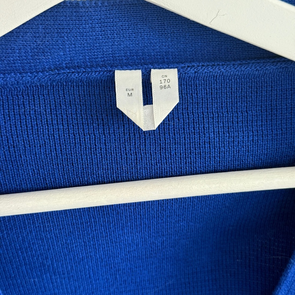 ARKET 100% Cotton Electric Blue Cardigan - Picture 2 of 10